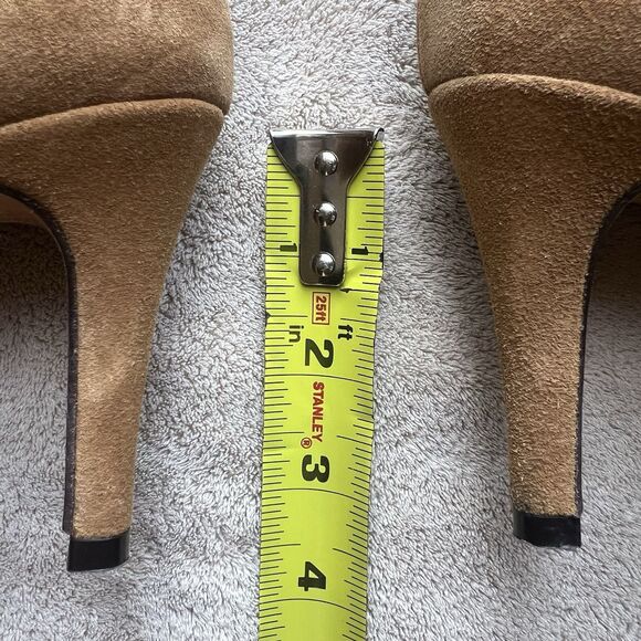 Toral Revolve Golden Tan Brown Heeled Boots Women EU 39 US 8.5 Slouchy Chic - Picture 12 of 16